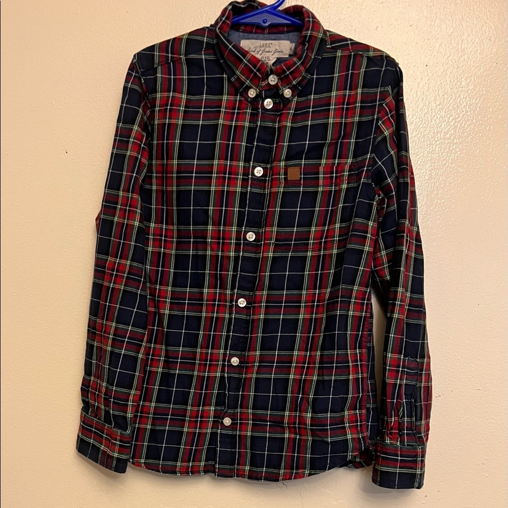 H&M L. O. G. G. youth Boys long sleeve button up plaid shirt